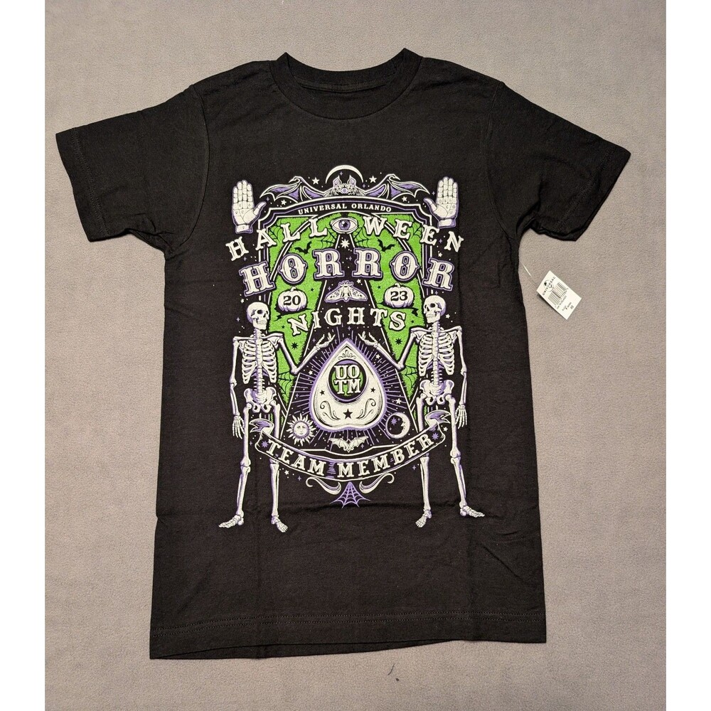 Universal Studios Halloween Horror Nights 2023 Team Member Shirt Black XS HHN